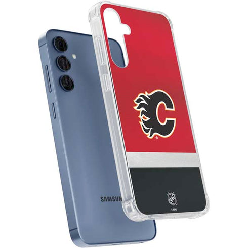 NHL Calgary Flames Jersey Galaxy A35 5G Clear Case