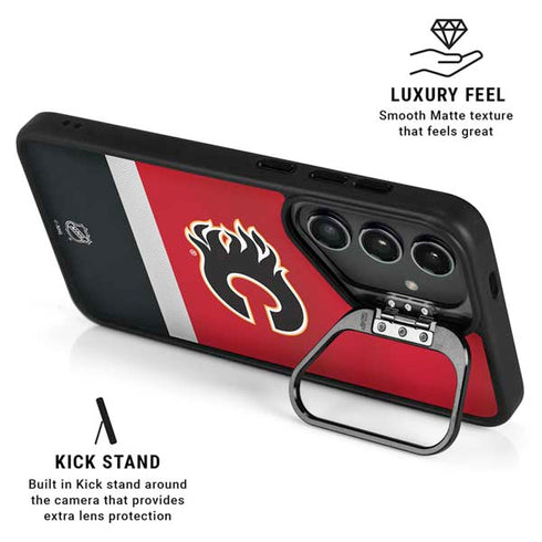 NHL Calgary Flames Jersey Galaxy S25 Plus Kickstand Case