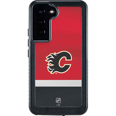 NHL Calgary Flames Jersey Galaxy S24 Plus Waterproof Case