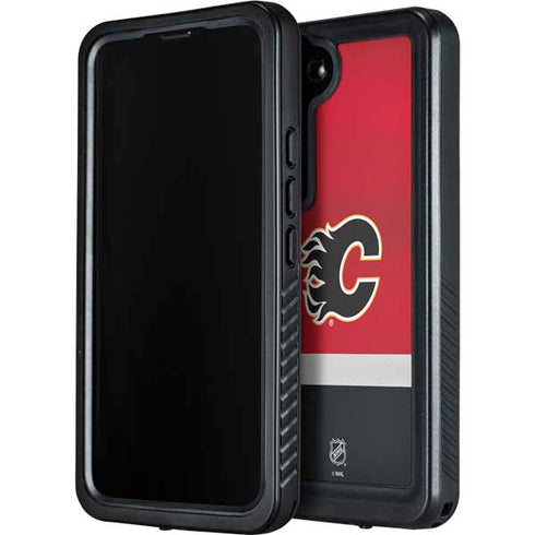 NHL Calgary Flames Jersey Galaxy S24 Plus Waterproof Case