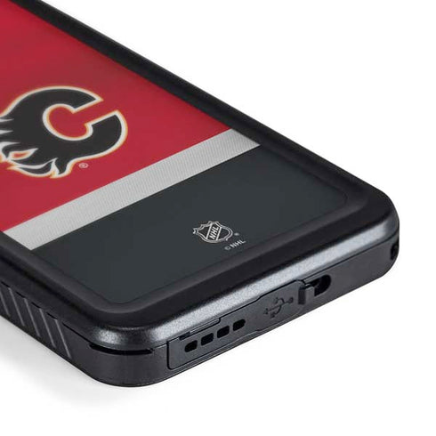 NHL Calgary Flames Jersey Galaxy S24 Plus Waterproof Case