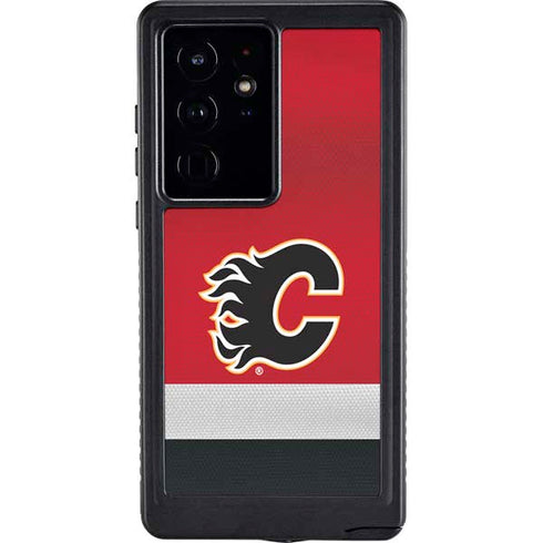 NHL Calgary Flames Jersey Galaxy S24 Ultra Waterproof Case