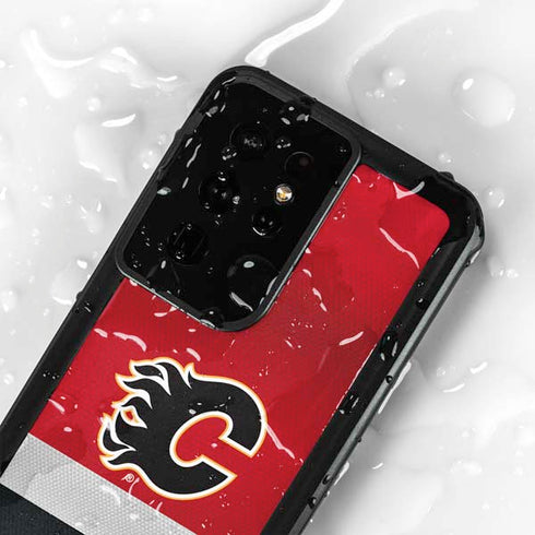 NHL Calgary Flames Jersey Galaxy S24 Ultra Waterproof Case