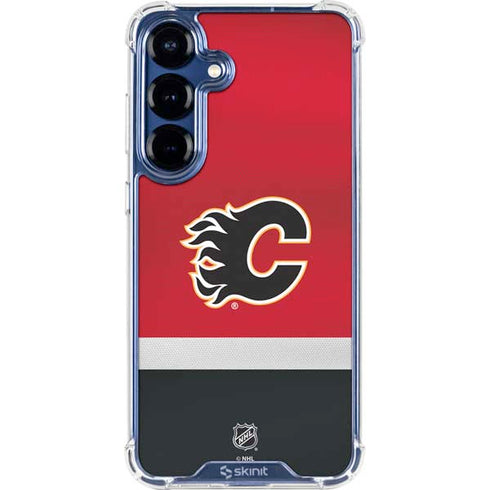 NHL Calgary Flames Jersey Galaxy S25 Plus Clear Case
