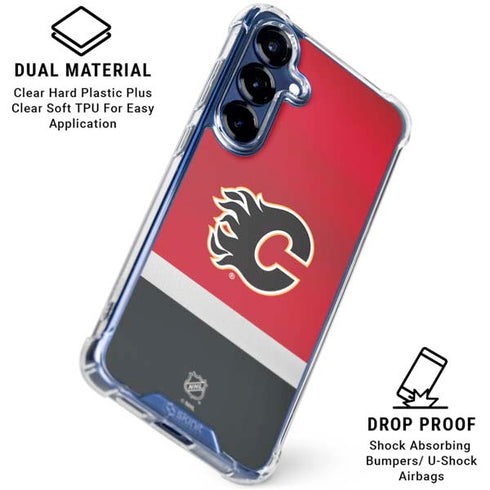 NHL Calgary Flames Jersey Galaxy S25 Plus Clear Case