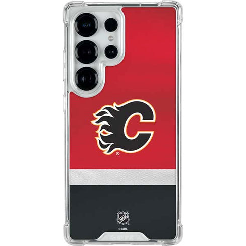 NHL Calgary Flames Jersey Galaxy S25 Ultra Clear Case