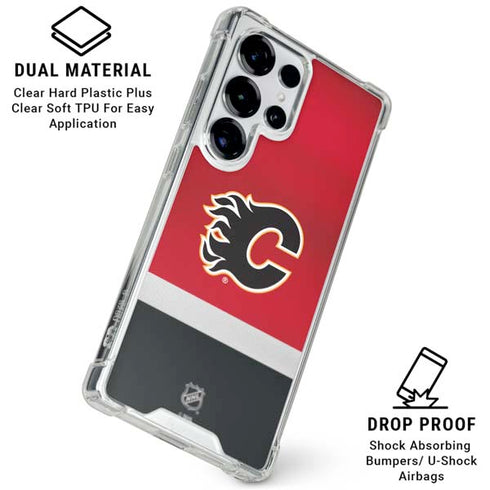 NHL Calgary Flames Jersey Galaxy S25 Ultra Clear Case