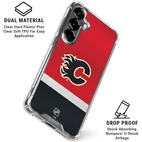 NHL Calgary Flames Jersey Galaxy S26 Plus Clear Case