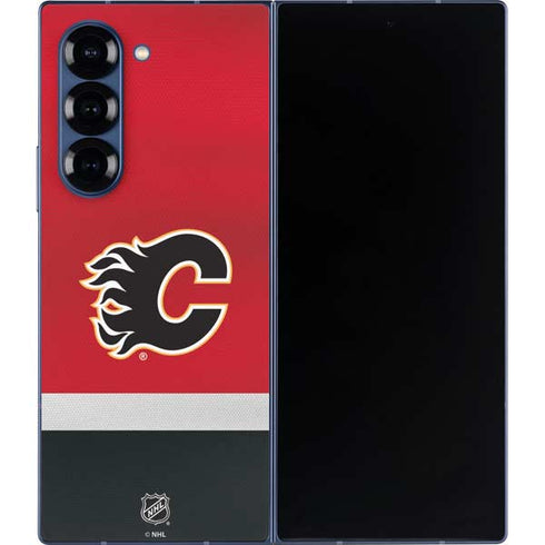 NHL Calgary Flames Jersey Galaxy Z Fold6 Skin