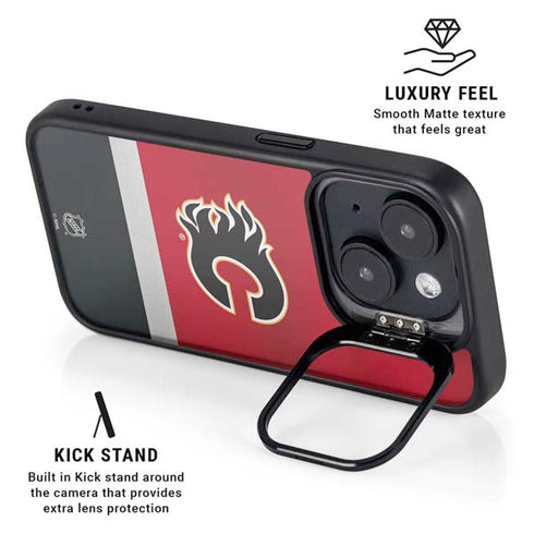 NHL Calgary Flames Jersey iPhone 14 Kickstand Case