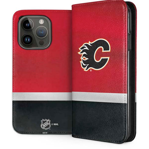 NHL Calgary Flames Jersey iPhone 15 Pro Folio Case