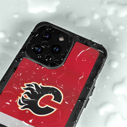 NHL Calgary Flames Jersey iPhone 15 Pro Waterproof Case