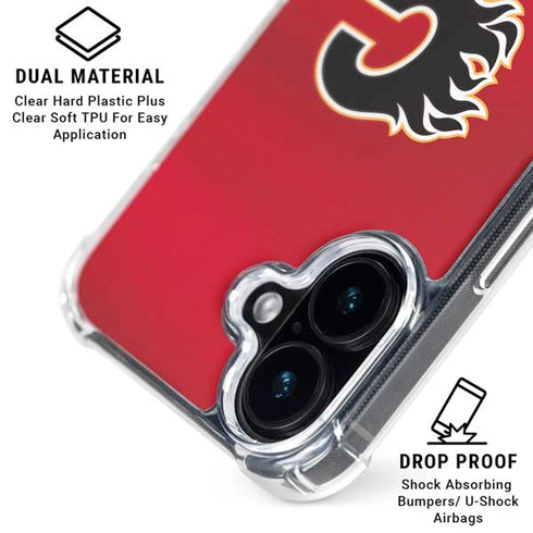 NHL Calgary Flames Jersey iPhone 16 Plus Clear Case