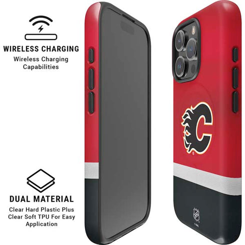 NHL Calgary Flames Jersey iPhone 16 Pro Magsafe Impact Case