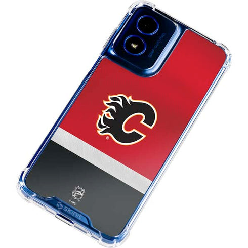 NHL Calgary Flames Jersey Moto G 5G (2024) Clear Case