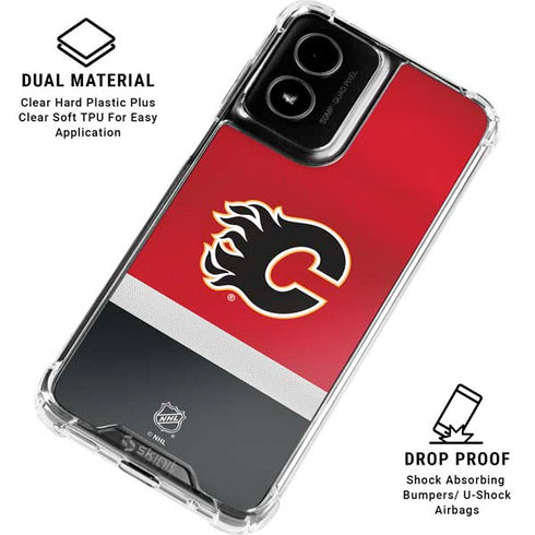 NHL Calgary Flames Jersey Moto G Power 5G (2024) Clear Case