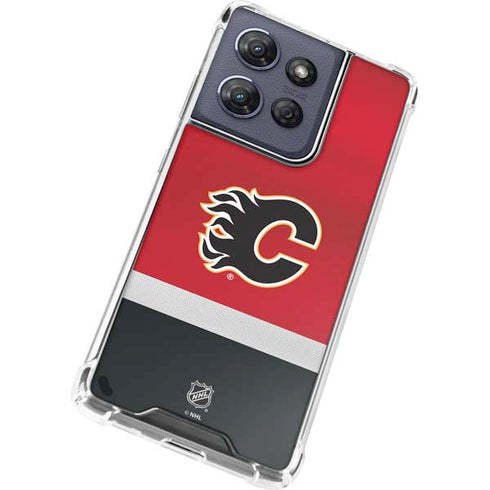 NHL Calgary Flames Jersey Moto G Stylus 5G (2025) Clear Case