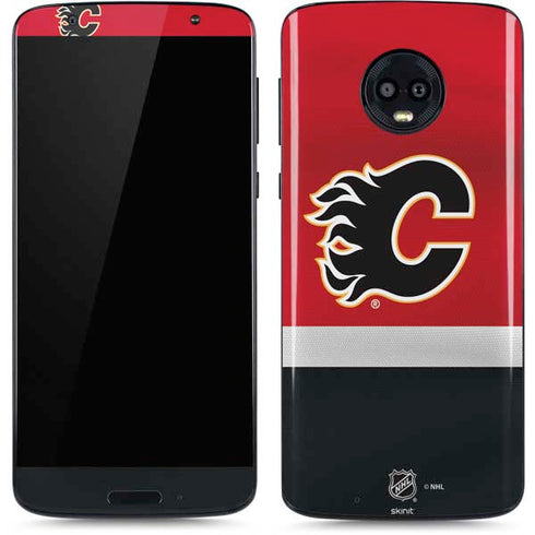 NHL Calgary Flames Jersey Moto G6 Skin