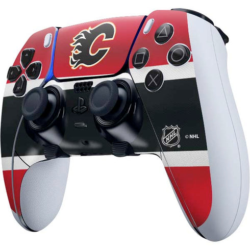 NHL Calgary Flames Jersey PS5 DualSense Edge Pro Controller Skin