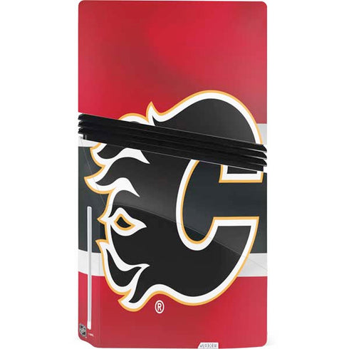 NHL Calgary Flames Jersey PS5 Pro Disk Console Skin