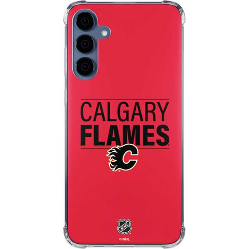 NHL Calgary Flames Lineup Galaxy A55 5G Clear Case
