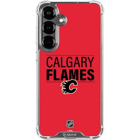 NHL Calgary Flames Lineup Galaxy S26 Clear Case