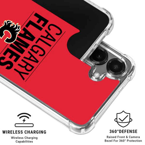NHL Calgary Flames Lineup Galaxy S26 Clear Case