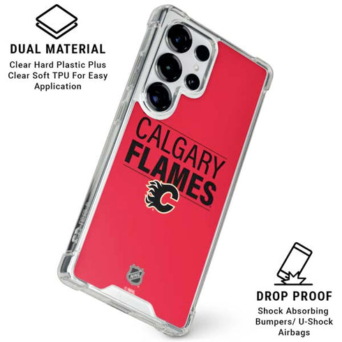 NHL Calgary Flames Lineup Galaxy S26 Ultra Clear Case