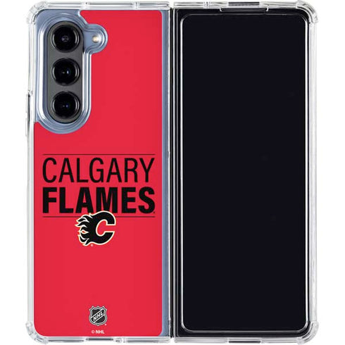 NHL Calgary Flames Lineup Galaxy Z Fold5 5G Clear Case