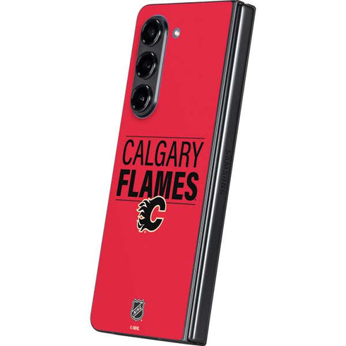 NHL Calgary Flames Lineup Galaxy Z Fold5 5G Skin