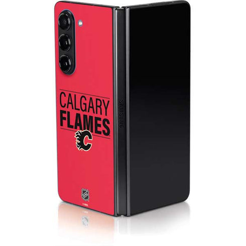 NHL Calgary Flames Lineup Galaxy Z Fold5 5G Skin