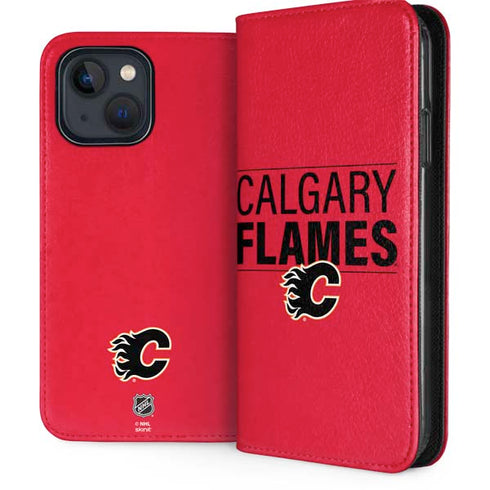 NHL Calgary Flames Lineup iPhone 15 Plus Folio Case