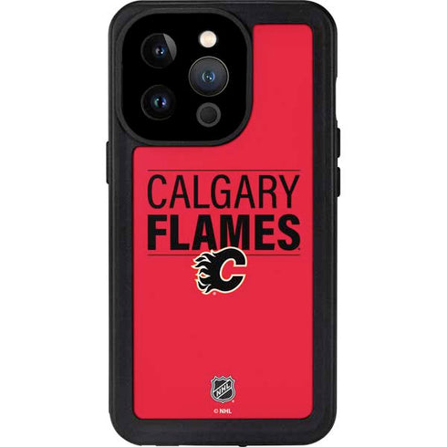 NHL Calgary Flames Lineup iPhone 15 Pro Waterproof Case