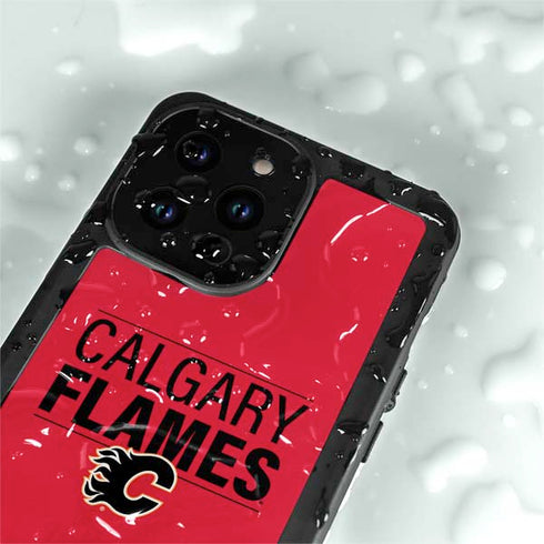 NHL Calgary Flames Lineup iPhone 15 Pro Waterproof Case
