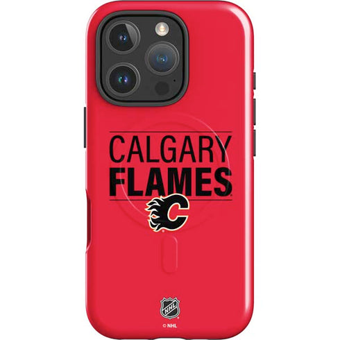 NHL Calgary Flames Lineup iPhone 16 Pro Magsafe Impact Case