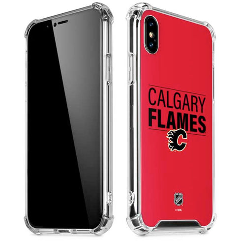 NHL Calgary Flames Lineup iPhone X/XS Clear Case