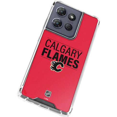 NHL Calgary Flames Lineup Moto G Play 5G (2025) Clear Case