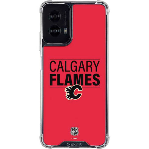 NHL Calgary Flames Lineup Moto G Power 5G (2024) Clear Case