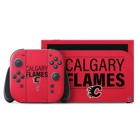 NHL Calgary Flames Lineup Nintendo Switch 2 (2025) with Joy-Con Skin