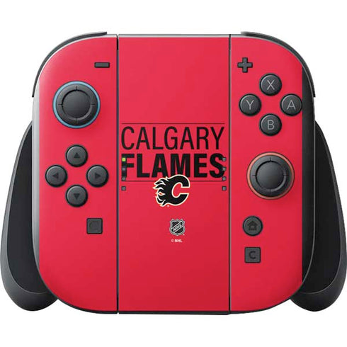NHL Calgary Flames Lineup Nintendo Switch 2 (2025) with Joy-Con Skin