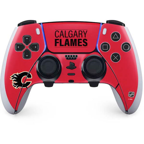 NHL Calgary Flames Lineup PS5 DualSense Edge Pro Controller Skin