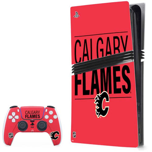 NHL Calgary Flames Lineup PS5 Pro Bundle Skin