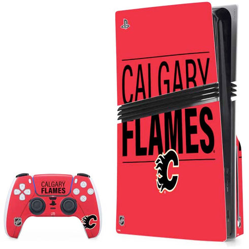 NHL Calgary Flames Lineup PS5 Pro Disk Bundle Skin