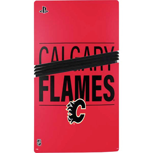 NHL Calgary Flames Lineup PS5 Pro Disk Console Skin