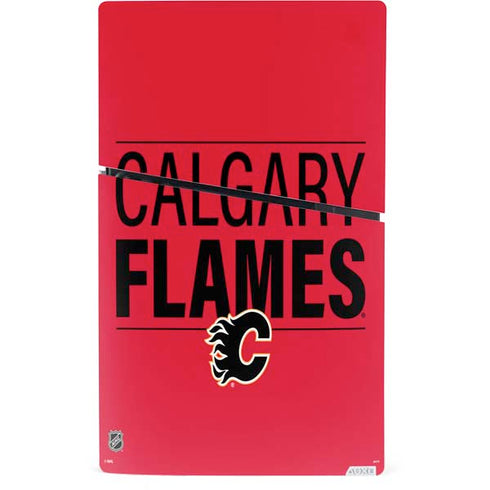NHL Calgary Flames Lineup PS5 Slim Digital Edition Console Skin