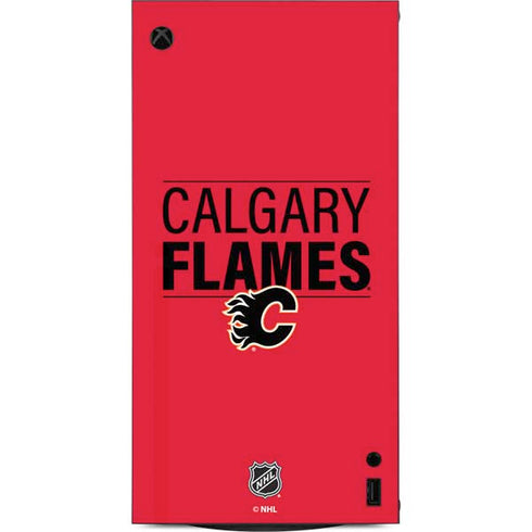 NHL Calgary Flames Lineup XBox Series X Digital Edition Console Skin