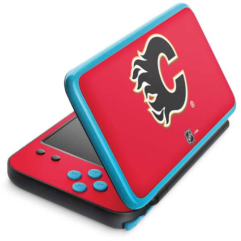 NHL Calgary Flames Solid Background Nintendo Skins