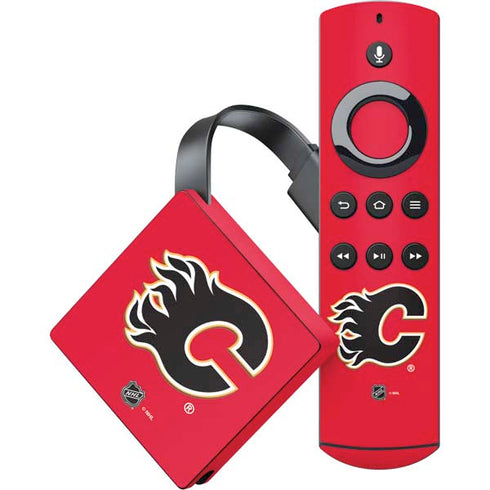 NHL Calgary Flames Solid Background Amazon Fire TV Skin