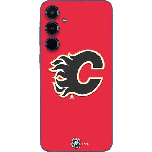 NHL Calgary Flames Solid Background Galaxy A35 5G Skin