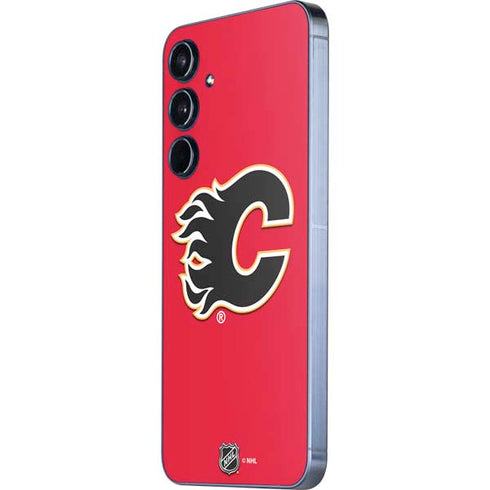 NHL Calgary Flames Solid Background Galaxy A35 5G Skin
